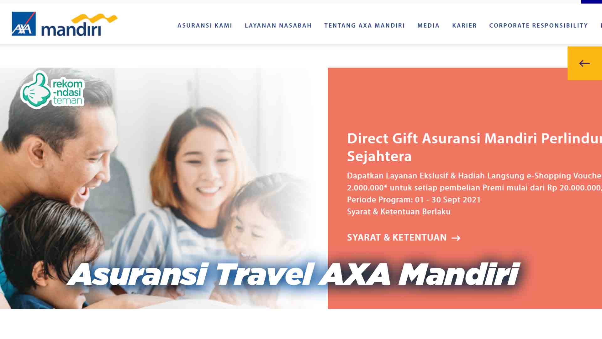 Asuransi Travel AXA Mandiri