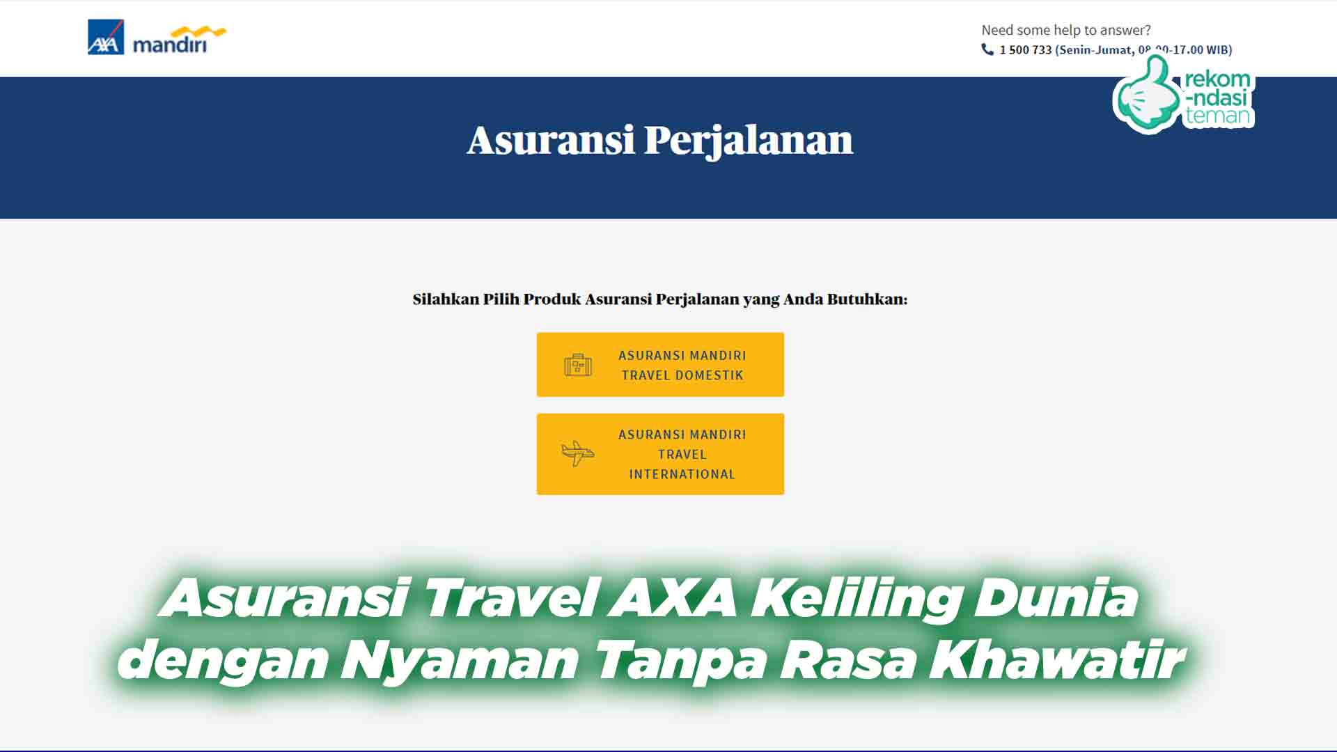 Asuransi Travel AXA Perjalanan