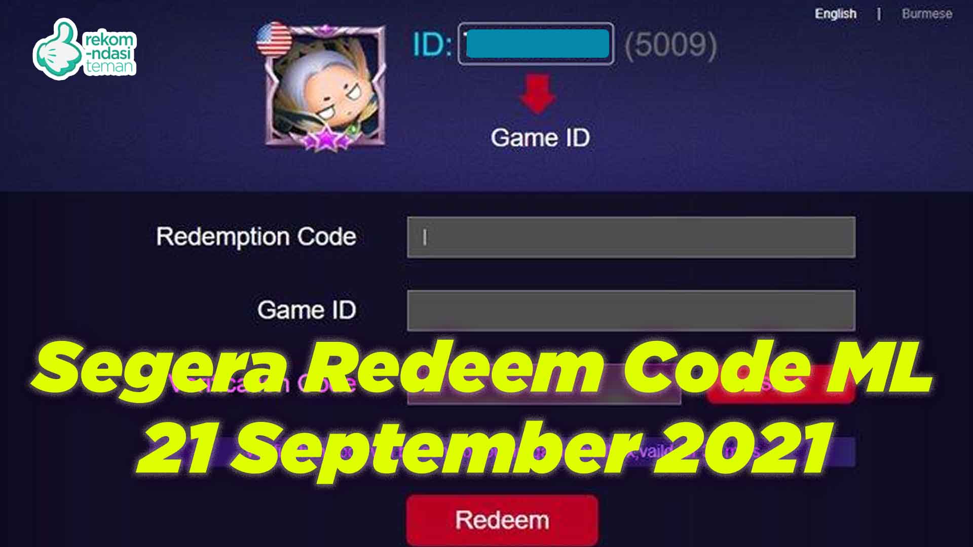 Segera Redeem Code ML 21 September 2021